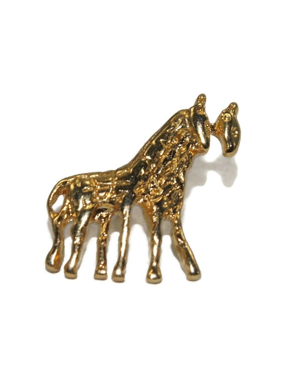 Vintage Gold Tone 2 Giraffes Lapel Pin.
